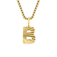 Wholesale Simple Style Classic Style Letter Stainless Steel Titanium Steel Plating Gold Plated Pendant Necklace sku image 27