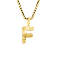 Wholesale Simple Style Classic Style Letter Stainless Steel Titanium Steel Plating Gold Plated Pendant Necklace sku image 29