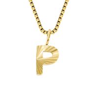 Wholesale Simple Style Classic Style Letter Stainless Steel Titanium Steel Plating Gold Plated Pendant Necklace sku image 36