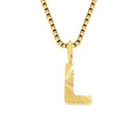 Wholesale Simple Style Classic Style Letter Stainless Steel Titanium Steel Plating Gold Plated Pendant Necklace sku image 33