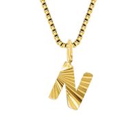 Wholesale Simple Style Classic Style Letter Stainless Steel Titanium Steel Plating Gold Plated Pendant Necklace sku image 34