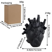 Cartoon Style Funny Heart Resin Vase Home Decor sku image 1