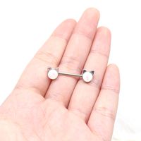 Modern Style Simple Style Geometric Copper Plating Inlay Glass Stone Gold Plated Nipple Ring main image 3