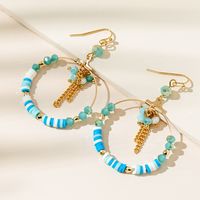 1 Pair Elegant Lady Leaf Alloy Glass Soft Clay Gold Plated Drop Earrings main image 9