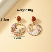 1 Pair Simple Style Round Plating Alloy Gold Plated Drop Earrings sku image 1