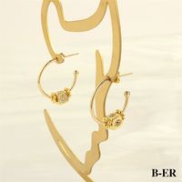 Simple Style Moon Heart Shape Eye Copper Beaded Plating Inlay Zircon 18k Gold Plated Jewelry Set sku image 2