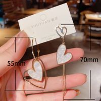 1 Pair Simple Style Heart Shape Alloy Plating Women's Earrings sku image 1