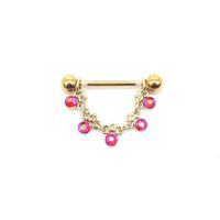 Elegant Lady Simple Style Geometric Stainless Steel Alloy Copper Plating Gold Plated Nipple Ring main image 3