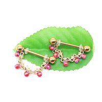 Elegant Lady Simple Style Geometric Stainless Steel Alloy Copper Plating Gold Plated Nipple Ring main image 2