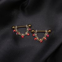 Elegant Lady Simple Style Geometric Stainless Steel Alloy Copper Plating Gold Plated Nipple Ring main image 4