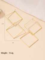 1 Pair Exaggerated Punk Solid Color Plating Alloy Gold Plated Drop Earrings main image 11