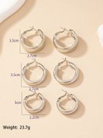 Wholesale Jewelry Simple Style Circle Alloy Gold Plated Plating Hoop Earrings main image 10