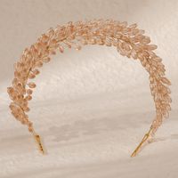 Retro Solid Color Artificial Crystal Hair Band main image 2