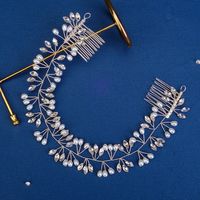 Elegant Braut Klassischer Stil U-form Künstliche Perle Strass Kamm Einsetzen main image 1
