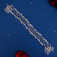 Elegante Nupcial Estilo Clásico Forma De U Perla Artificial Diamante De Imitación Insertar Peine main image 3