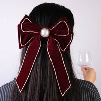 Elegant Streetwear Bow Knot Flannel Hair Clip main image 2