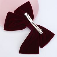 Elegant Streetwear Bow Knot Flannel Hair Clip main image 4