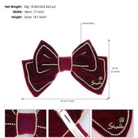 Elegant Streetwear Bow Knot Flannel Hair Clip sku image 4