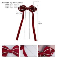Elegant Streetwear Bow Knot Flannel Hair Clip sku image 5