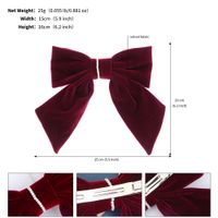 Elegant Streetwear Bow Knot Flannel Hair Clip sku image 1