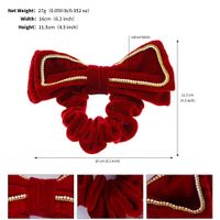 Elegant Streetwear Bow Knot Flannel Hair Clip sku image 2