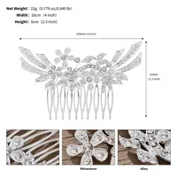 Elegant Lady Flower Alloy Insert Comb sku image 4