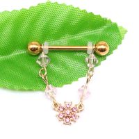 Modern Style Geometric Resin Gravel Copper Plating White Gold Plated Gold Plated Nipple Ring sku image 1