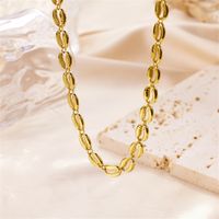 Wholesale Vintage Style Shell Stainless Steel Beaded Plating 18k Gold Plated Necklace main image 1