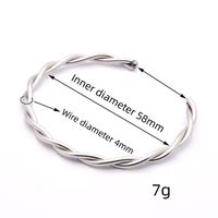 Ig Style Simple Style Streetwear Solid Color Twist Stainless Steel Plating Bangle main image 2