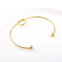 Sweet Simple Style Korean Style Solid Color Stainless Steel Plating Bangle sku image 2