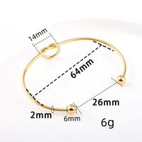 Sweet Simple Style Korean Style Solid Color Stainless Steel Plating Bangle main image 3