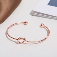 Sweet Simple Style Korean Style Solid Color Stainless Steel Plating Bangle main image 4