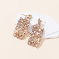 1 Pair Vacation Simple Style Wings Rectangle Plating Inlay Alloy Rhinestones Gold Plated Ear Studs main image 7