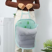 Casual Solid Color Nylon Laundry Basket main image 2