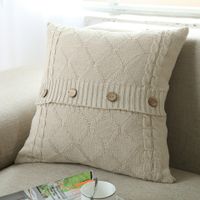 Vacation Solid Color Cotton Pillow Cases sku image 1