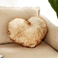 Cute Heart Shape Plush Pillow Cases sku image 6