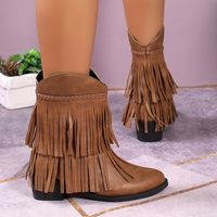 Women's Elegant Streetwear Solid Color Round Toe Classic Boots main image 3