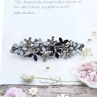 Simple Style Classic Style Flower Alloy Inlay Rhinestones Hair Clip sku image 1