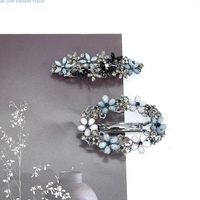 Simple Style Classic Style Flower Alloy Inlay Rhinestones Hair Clip main image 3