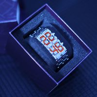 Retro Streetwear Solid Color Electronic Men's Watches sku image 2