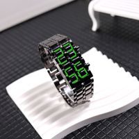 Retro Streetwear Solid Color Electronic Men's Watches sku image 7