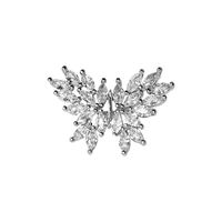 1 Pieza Estilo Simple Mariposa Enchapado Embutido Aleación Diamantes De Imitación Puños De Oreja main image 5