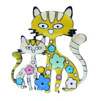 Cute Cat Alloy Enamel Women's Brooches main image 5