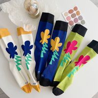 Women's Casual Flower Cotton Crew Socks A Pair main image 6