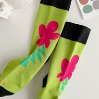 Women's Casual Flower Cotton Crew Socks A Pair sku image 3