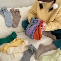 Women's Simple Style Solid Color Wool Polyacrylonitrile Fiber Crew Socks A Pair main image 1