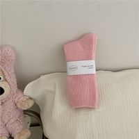 Women's Simple Style Solid Color Wool Polyacrylonitrile Fiber Crew Socks A Pair sku image 4