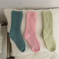 Women's Simple Style Solid Color Wool Polyacrylonitrile Fiber Crew Socks A Pair main image 4