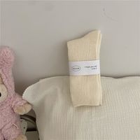 Women's Simple Style Solid Color Wool Polyacrylonitrile Fiber Crew Socks A Pair sku image 3