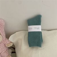 Women's Simple Style Solid Color Wool Polyacrylonitrile Fiber Crew Socks A Pair sku image 11